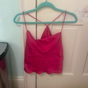 Zara silk cowl neck top